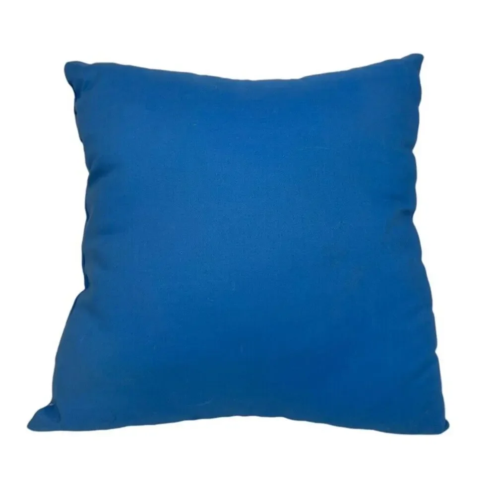 The Maxim Party Blue White Letters Throw Pillow 11‎ x 11
